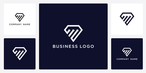 Vector of financial business logo and icon design template, can be used in various media easily, editable