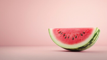 A vibrant, close-up image of a sliced watermelon, showcasing its juicy, red flesh and contrasting dark seeds.