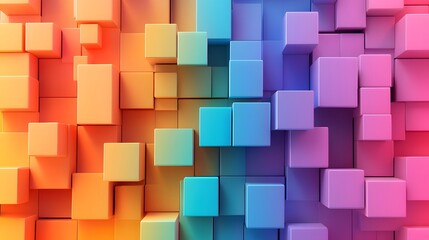 Obraz premium Abstract Colorful D Cubes Pattern Background