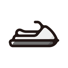 Jet ski outline icon for graphic design, apps and websites