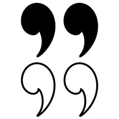 Quote icon vector illustration. Quotation mark sign and symbol