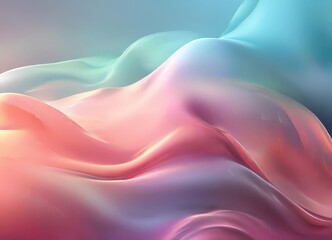 Obraz premium vibrant abstract composition of fluid, wave-like shapes in a gradient of pink, blue, and purple, creating a sense of movement and dynamism.