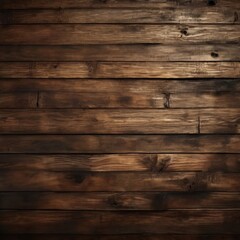 Fototapeta premium a close-up view of a wooden surface with a textured, weathered appearance. The wooden planks are arranged in a horizontal pattern, creating a sense of depth and dimension. The