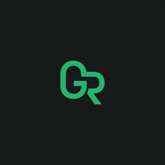 GR or RG letter logo design. Abstract outstanding professional business awesome artistic branding company different colors illustration.
