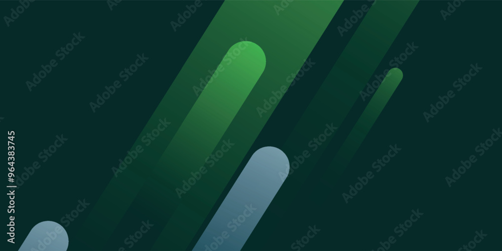 Wall mural green abstract background. diagonal geometric elements design. dynamic shape composition. suitable f