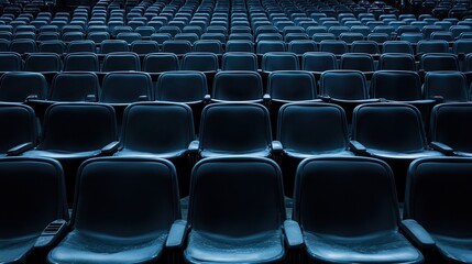 Naklejka premium Seats stadium. Generative AI