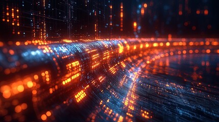 Obraz premium Abstract Digital Data Flow