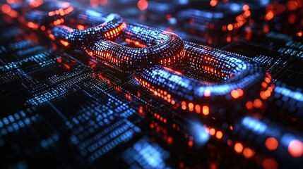 Digital Chain Security: A Glowing Network of Data