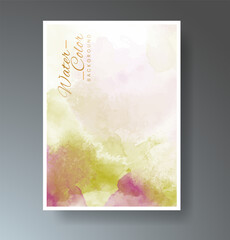 Cards with bright colorful vector watercolor background. Design for your date, postcard, banner.