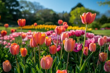 Fields of Green and Flowers in Bloom Spring&rsquo;s Natural Beauty