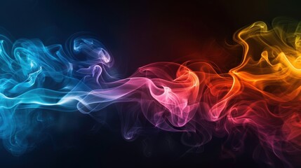 Fototapeta premium color full smoke on a black background. High quality photo, background, design, pattern, modern, bright, fog and smoke, illustration, art, abstract backgrounds, creativity
