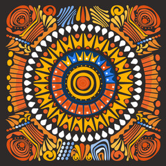 Vector illustration of an ethnic geometric pattern. Bohemian seamless pattern Seamless embroidery pattern, pattern, original design for fabric, background, carpet, wallpaper, clothing, wrapping paper.