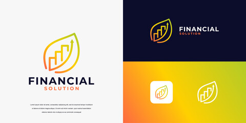 abstract financial growth logo business