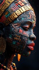 Black History Month visuals, African tribal symbols, 3D illustration