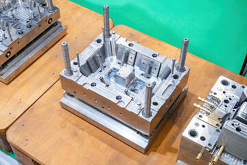 Industrial press molds. Blanks for equipment production. Molds for industrial process. Metal forms...