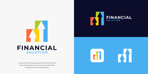 abstract financial growth logo business