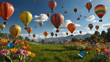 Fototapeta premium hot air balloon