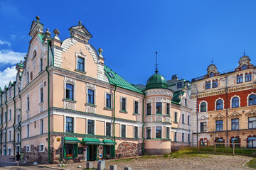 Obraz premium Old Town Hall Square, Vyborg, Russia