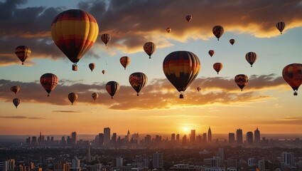 Naklejka premium hot air balloon
