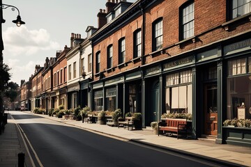 Obraz premium Rustic Vintage Photography Showcasing Edwardian Streets and Timeless Nostalgia