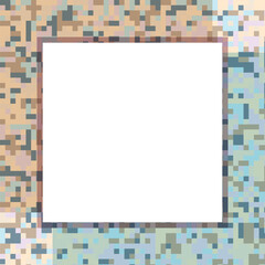 ABSTRACT PIXEL BACKGROUND PATTERN FLAT PASTEL COLOR SHAPES WITH COPY SPACE AREA DESIGN VECTOR TEMPLATE FOR WALLPAPER, COVER DESIGN