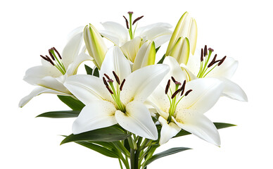 Fototapeta premium white flowers isolated on white