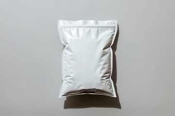 Minimalist White Resealable Salt Packaging on Isolated Background