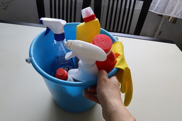 Home cleaning products  © Irina
