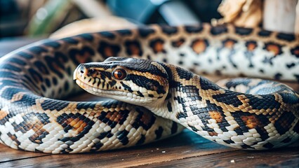Obraz premium Carpet Python snake