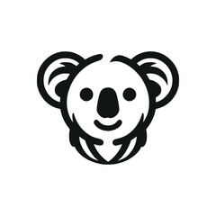cute koala animal logo vector illustration template design