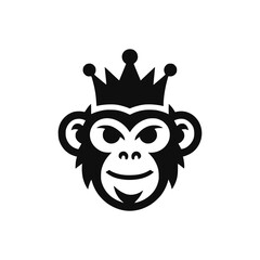monkey king animal logo vector illustration template design