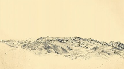 Genesis,Gods Covenant With Abram:Bold pencil sketch of the boundaries of the promised land, modern biblical illustration, soft beige background, high-resolution, perfect for home decor.