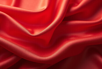 Obraz premium The background is made of beautifully draped red fabric.