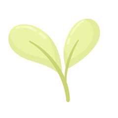 Plant sprouts. Seedling gardening plant. Seeds sprout in ground. Sprout, plant, tree growing agriculture icons. Vector hand draw flat illustration isolated on white background