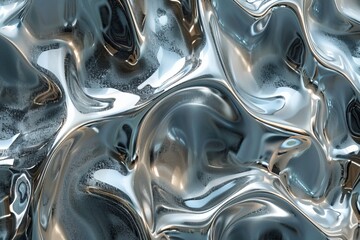 Gleaming Metal Designs Patterns on Reflective Surfaces