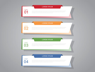 Design clean number banners template graphic or website layout. Tag Vector.