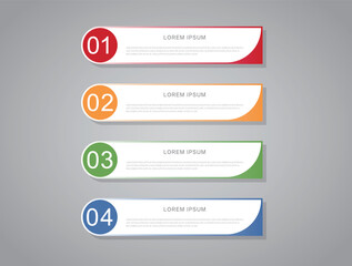 Design clean number banners template graphic or website layout. Tag Vector.