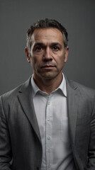 Fototapeta premium Brutal Man on a Gray Background