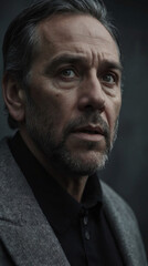 Obraz premium Brutal Man on a Gray Background