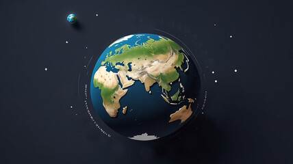 World Space Week abstract digital background design with the earth 