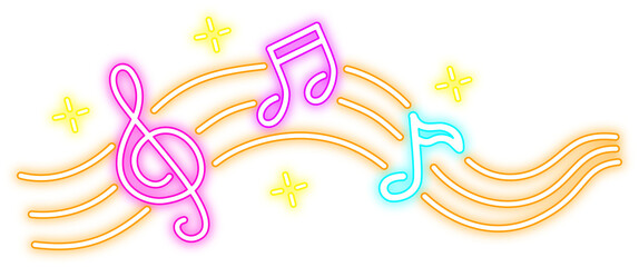 neon glow music note illustration