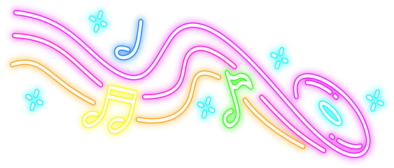 neon glow music note illustration