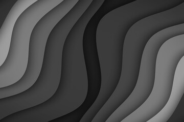 Abstract background with curve lines and waves. Paper cut illustration.