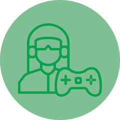 Gamer Girl Icon Design
