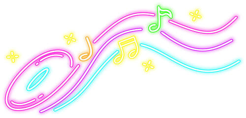 neon glow music note illustration