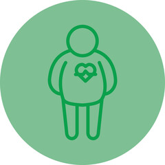 Obesity Vector Icon Design