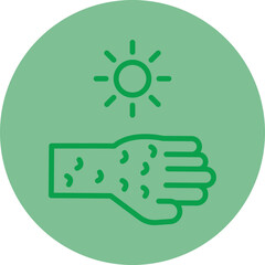 Sunburn Vector Icon Design