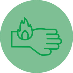 Flaming Skin Vector Icon Design