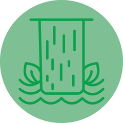 Waterfall Vector Icon Design