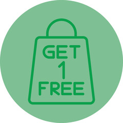 Buy One Get One Free Icon Design